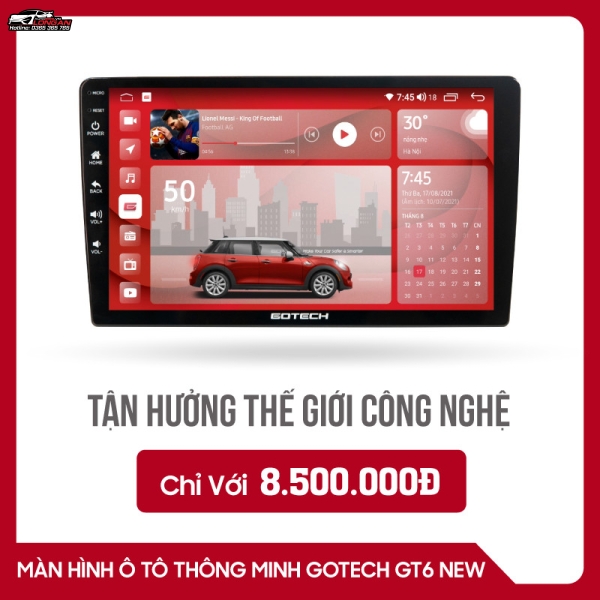 MÀN HÌNH Ô TÔ THÔNG MINH GOTECH GT6 NEW